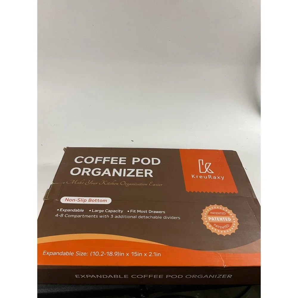 kreuraxy coffe pod organizer Expandable, large capacity fit most drawers